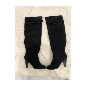 Massimo Black Heeled Boots